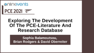 Exploring The Development Of The PCE-Literature And Research Database – Sophia Balamoutsou, Brian Rodgers & David Oberreiter