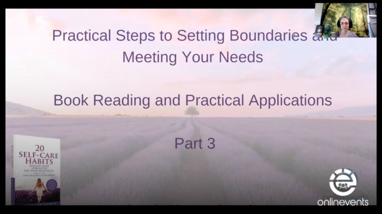 Practical Steps to Setting Boundaries and Meeting Your Needs Part 3 Book Reading with Karin Brauner