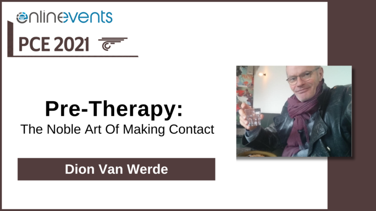 Pre Therapy The Noble Art Of Making Contact Dion Van Werde