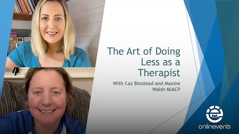 Private Practice: The Art of Doing Less as a Therapist Workshop with Caz Binstead and Maxine Walsh