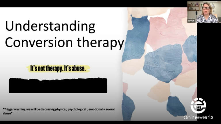 Understanding Conversion Therapy Workshop with Hannah Creedon